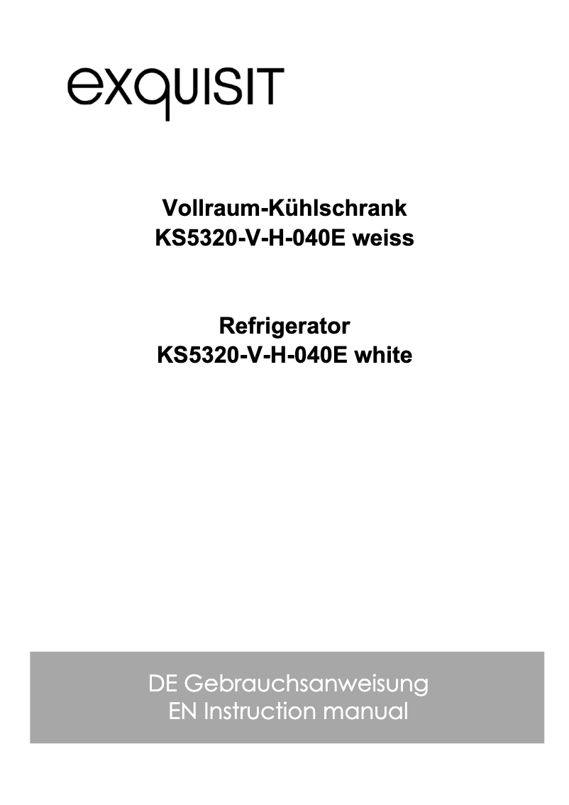First page image of the manual for KS5320-V-H-040E