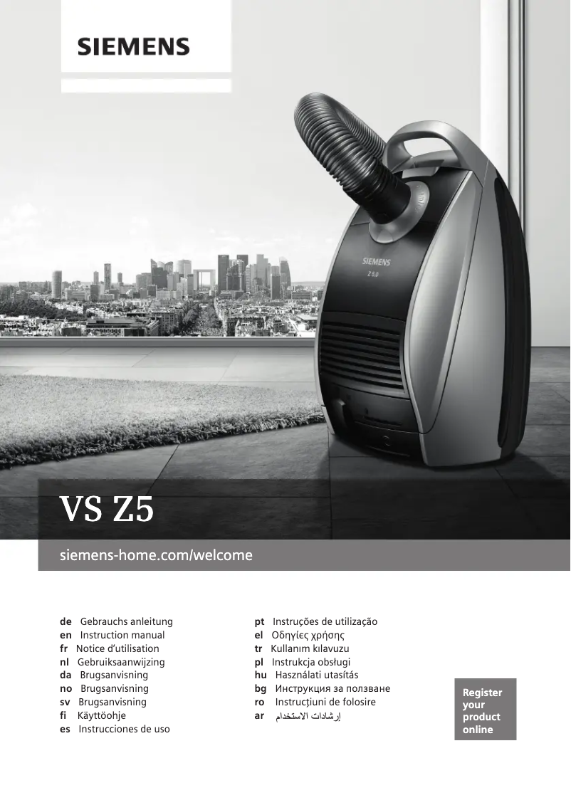 Page 1 of the manual User Manual Siemens VSZ5XTRM11