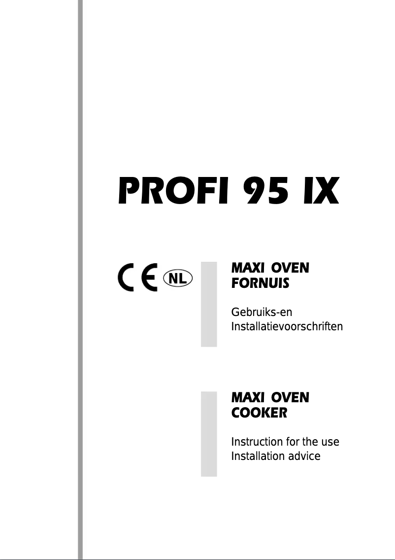 First page image of the manual for PROFI-95IX