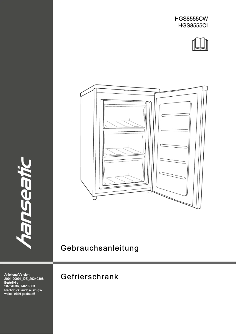 First page image of the manual for HGS8555CI