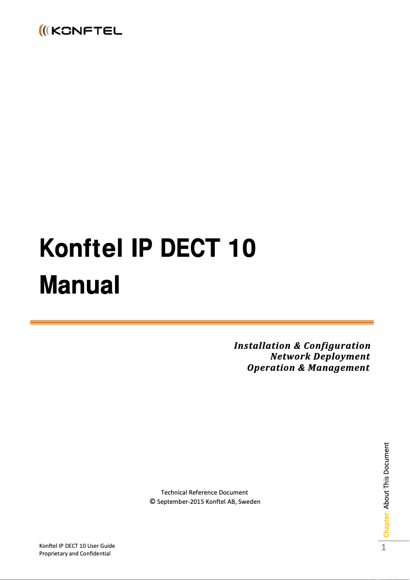 Page 1 of the manual Installation Guide Konftel 300Wx