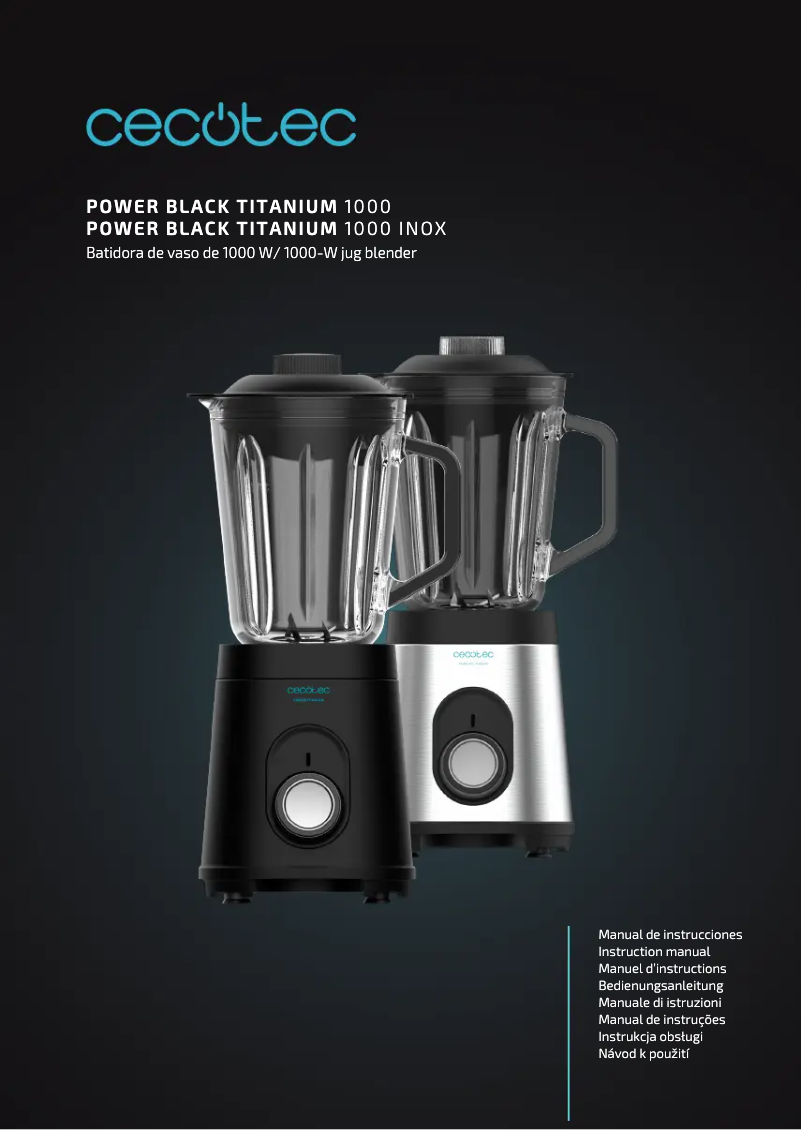 Image de la première page du manuel de l'appareil Power Titanium 1000 Inox