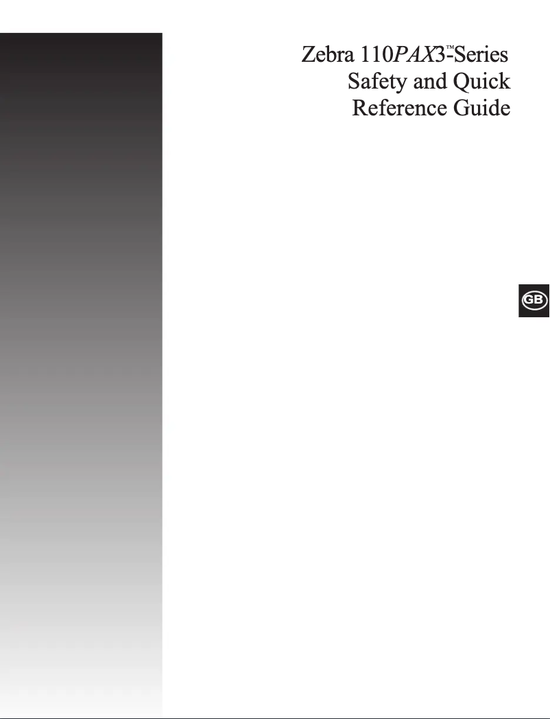 First page image of the manual for 110PAX3