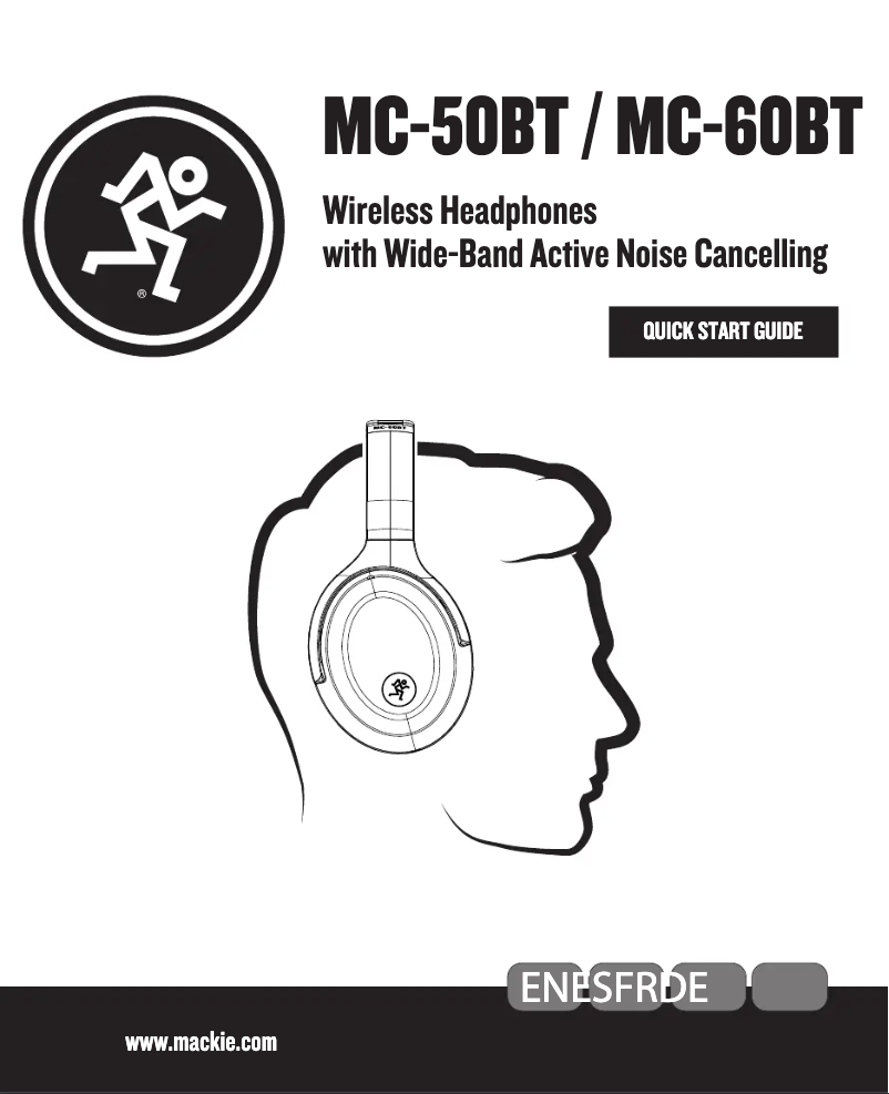 Page 1 of the manual Quick Start Guide Mackie MC-50BT