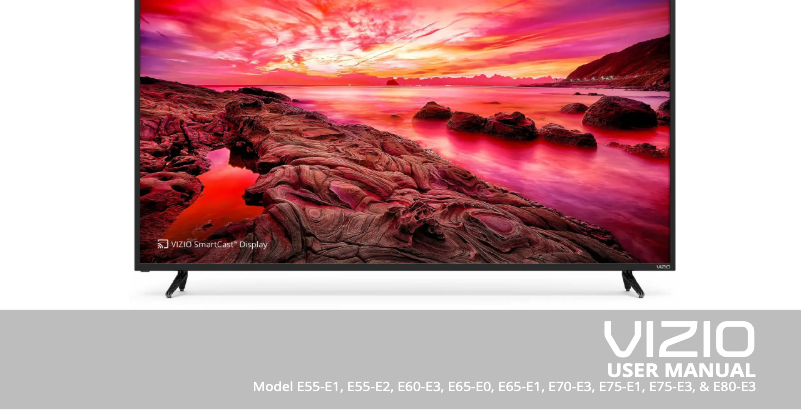 Page 1 de la notice Manuel utilisateur VIZIO SmartCast E75-E3