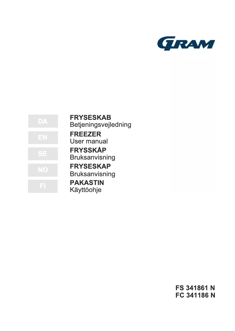 First page image of the manual for FC 341186 N