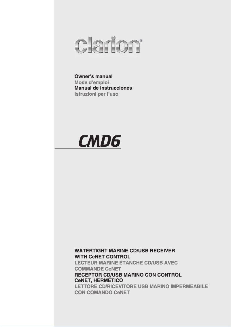 Image de la première page du manuel de l'appareil CMD6