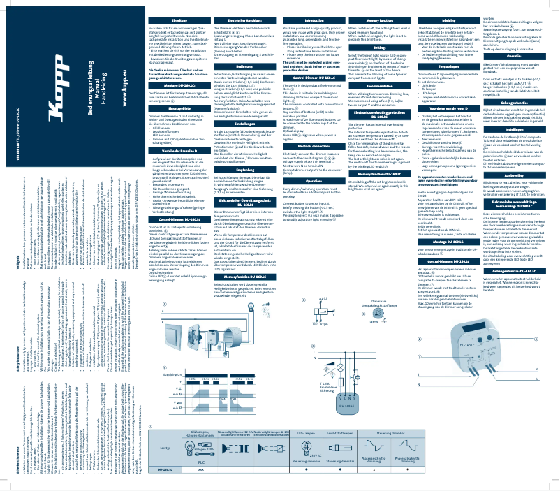First page image of the manual for DU-160