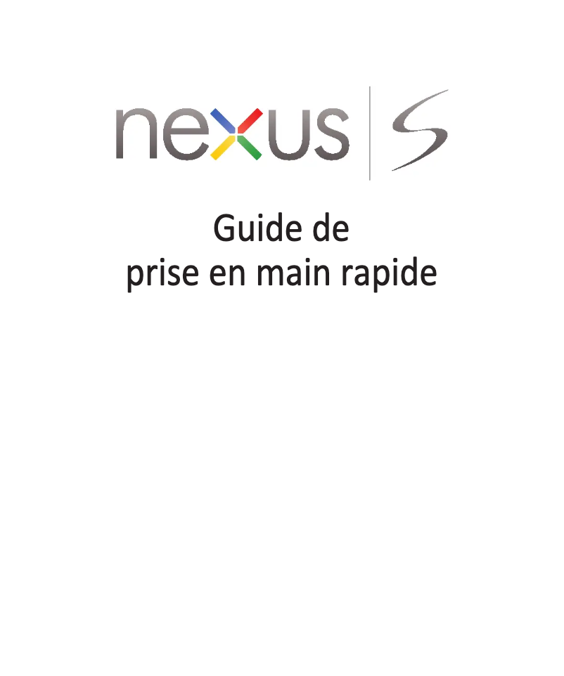 First page image of the manual for Nexus S