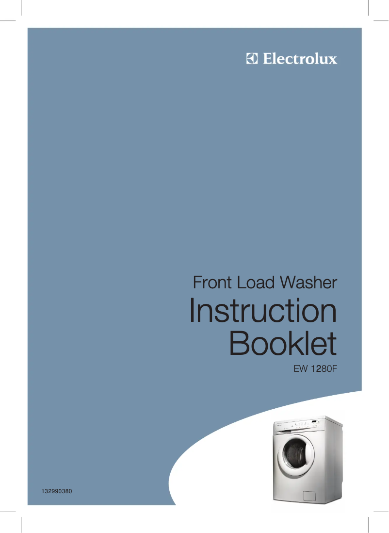 Page 1 of the manual User Manual Electrolux EW1280F