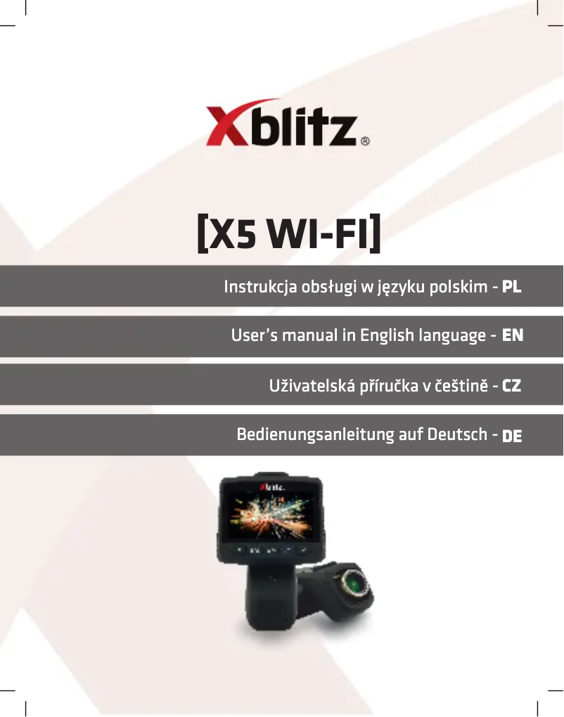 Page 1 of the manual User Manual Xblitz X5