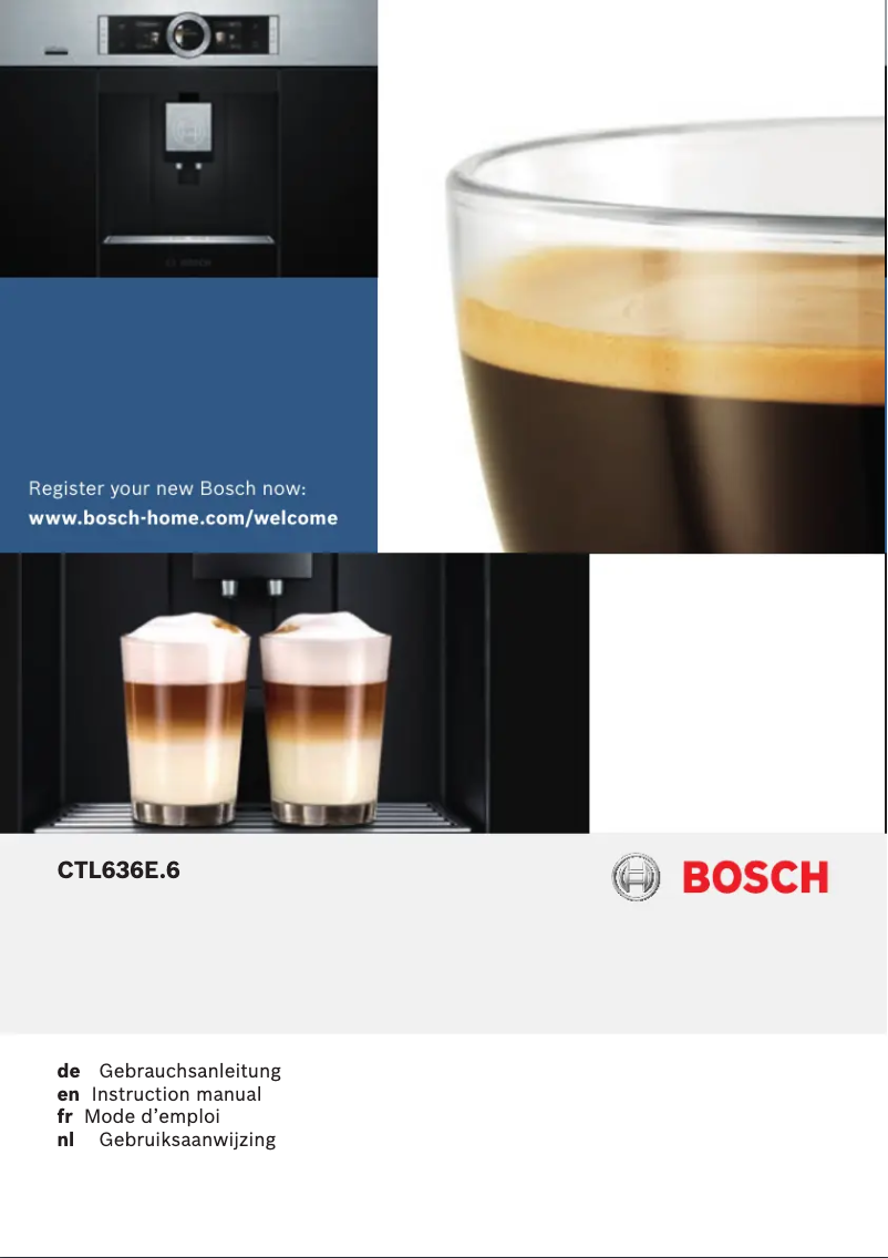 Page 1 of the manual User Manual Bosch CTL636ES6