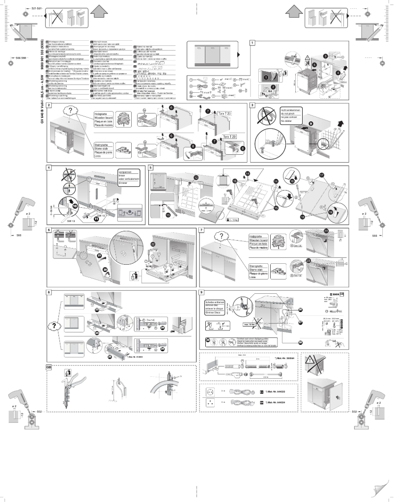 First page image of the manual for SBV90E00NL