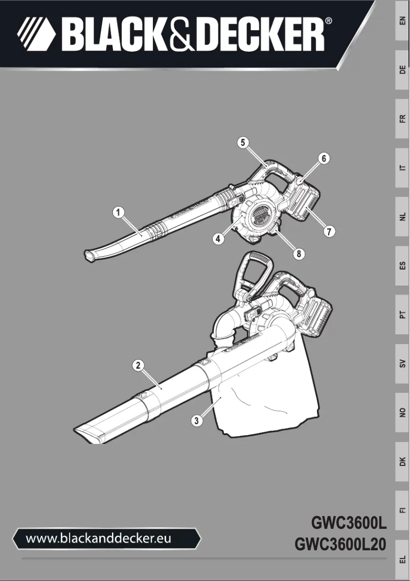 Page 1 de la notice Manuel utilisateur Black & Decker GWC3600L25