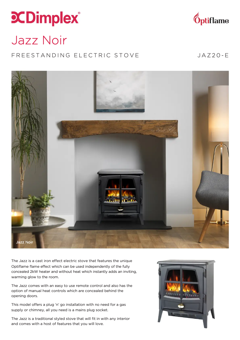 First page image of the manual for JAZ20-E