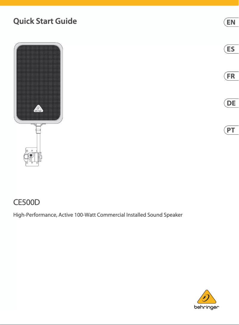 Page 1 of the manual User Manual Behringer CE500D