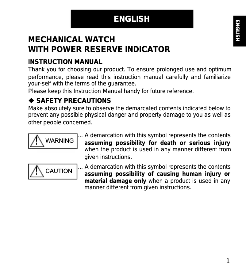 First page image of the manual for Sports FM03002W