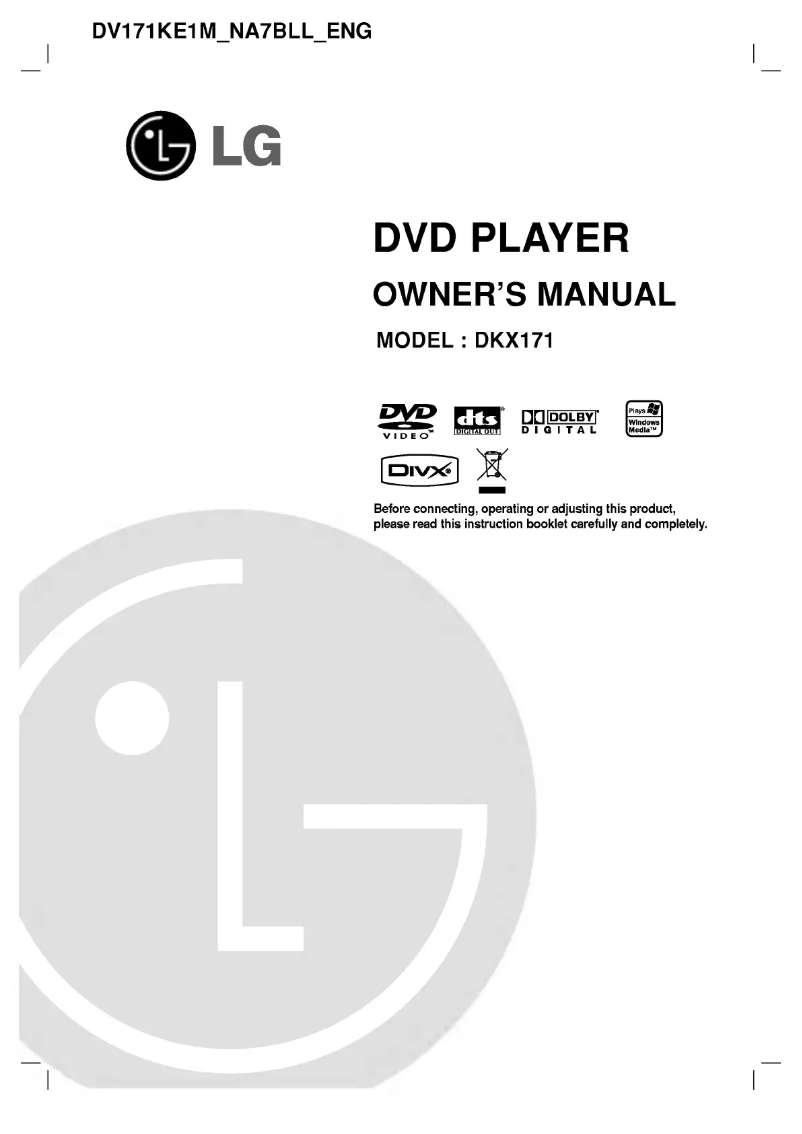 First page image of the manual for DV171KE1M