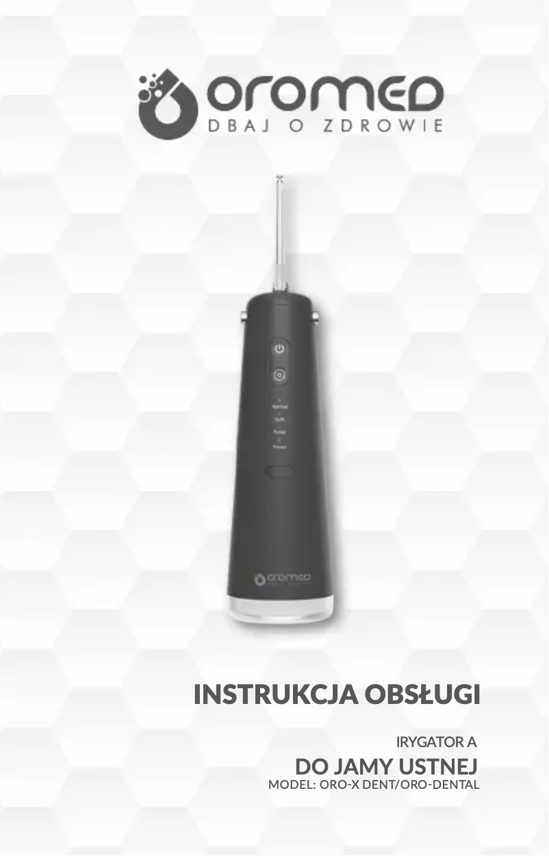 First page image of the manual for Oro-X