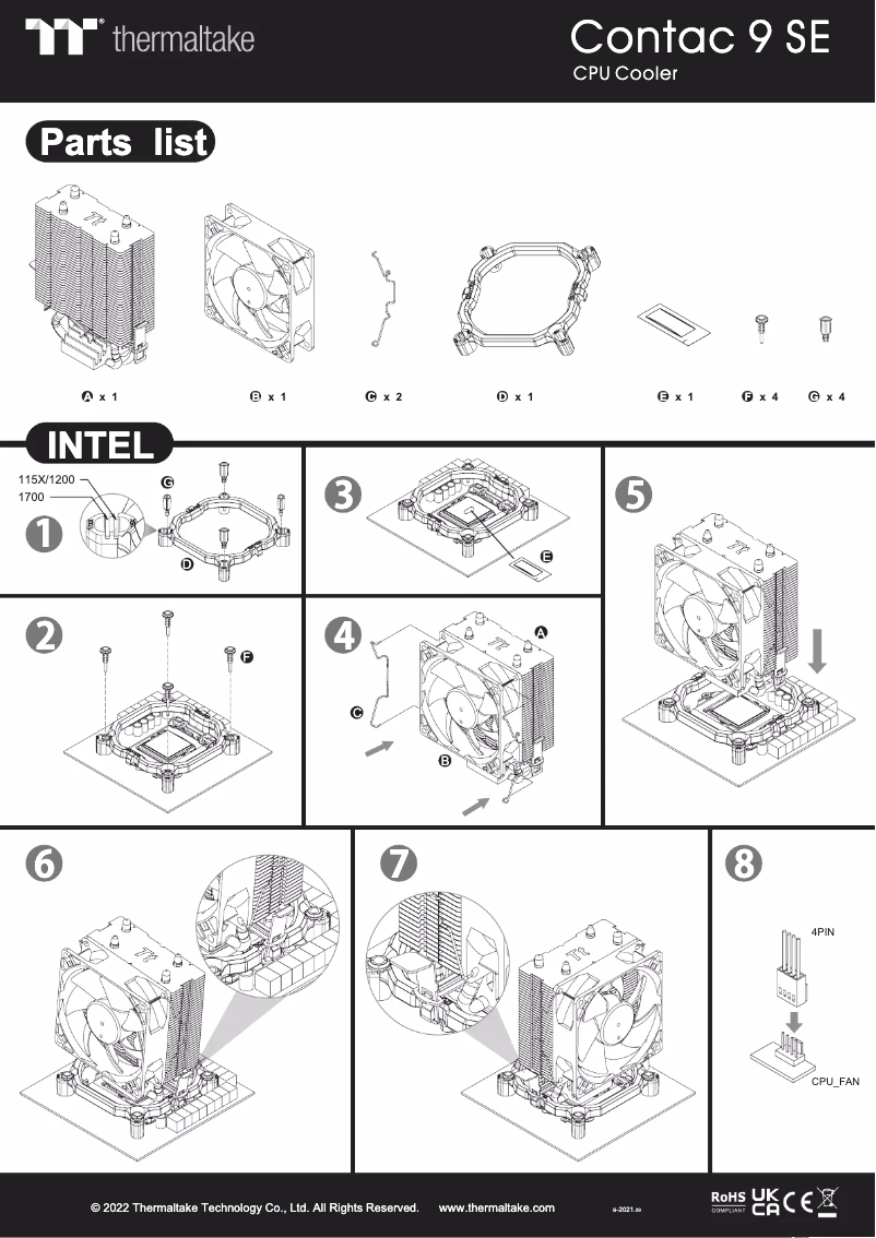 First page image of the manual for Contac 9 SE