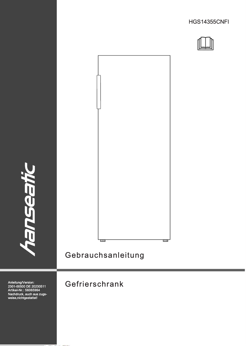 Page 1 of the manual User Manual Hanseatic HGS14355CNFI