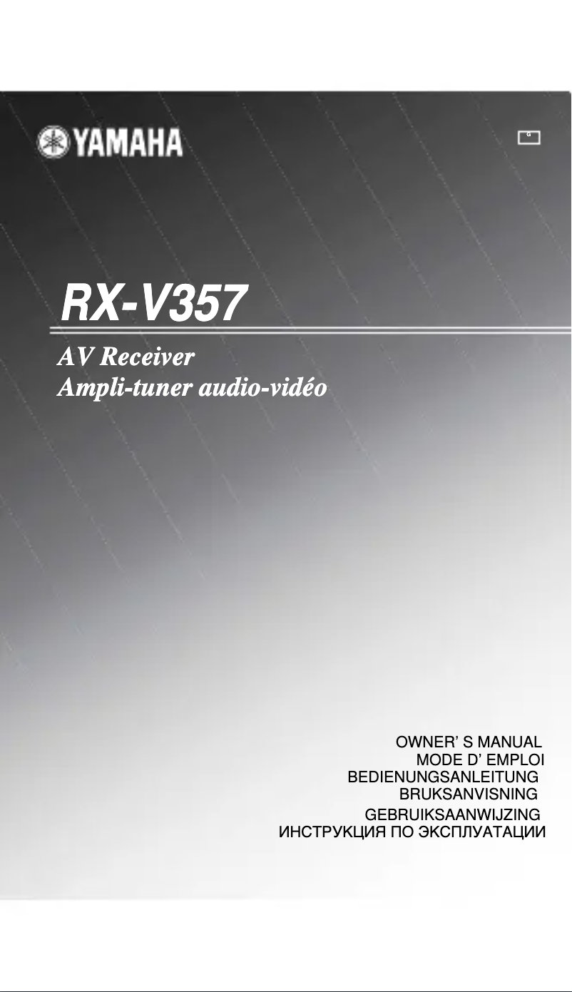 First page image of the manual for RX-V357