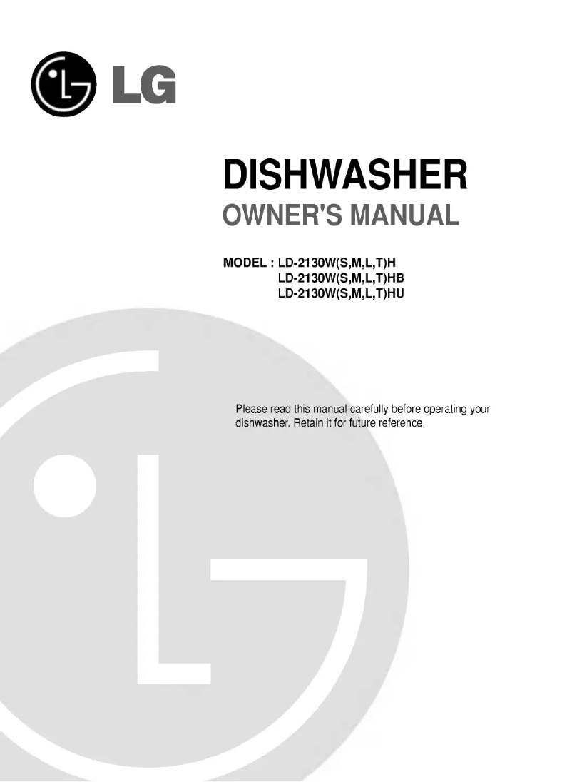 Page 1 of the manual User Manual LG LD-2130SH