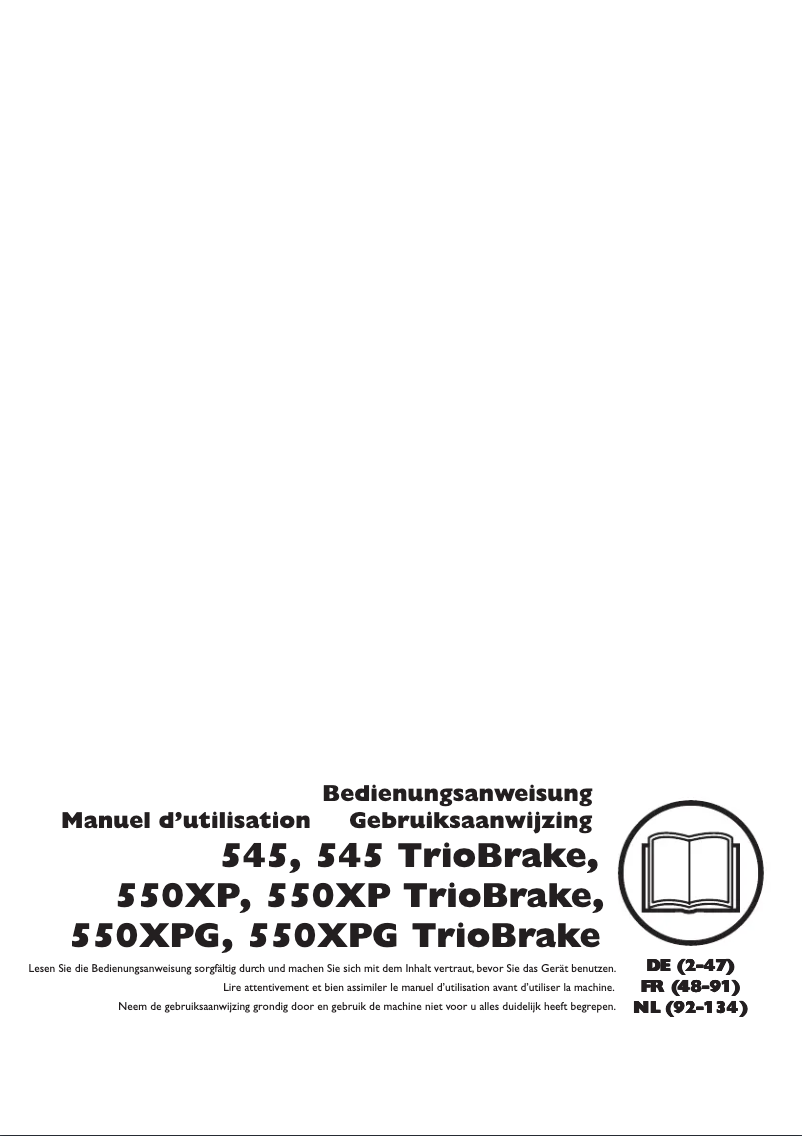 First page image of the manual for 545 Mark II