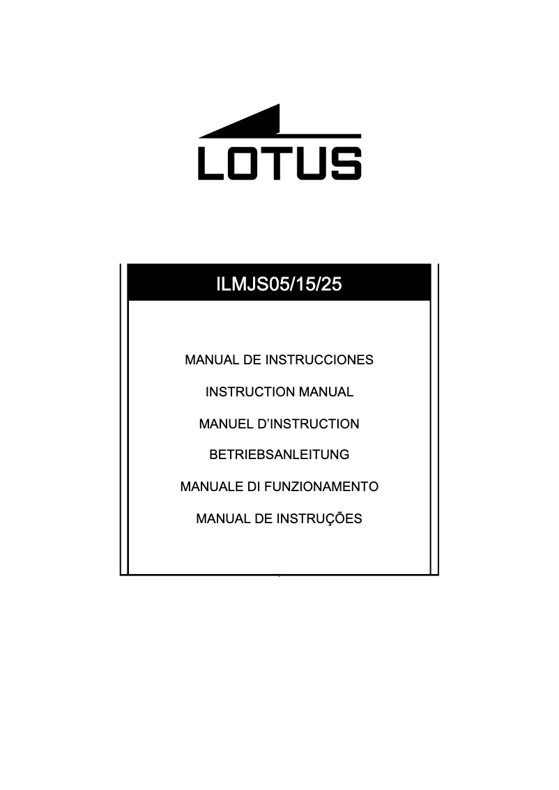 Page 1 of the manual User Manual Lotus Chrono 18526