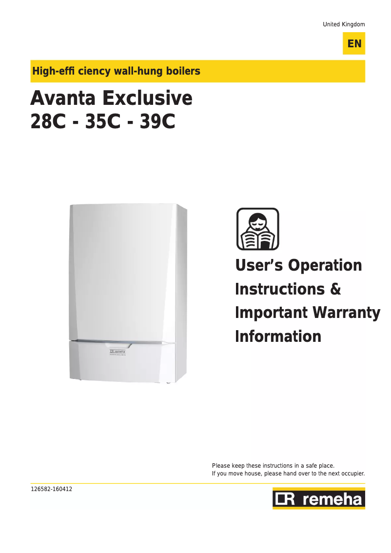 First page image of the manual for Avanta Exclusive 35C
