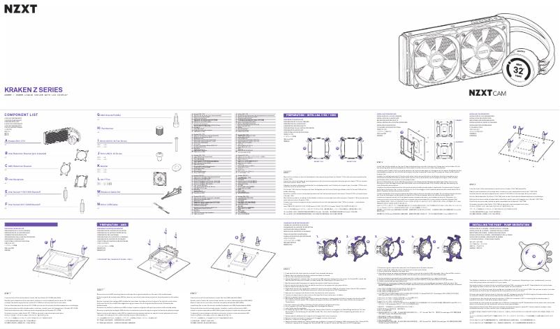 Page 1 of the manual User Manual NZXT Kraken Z73