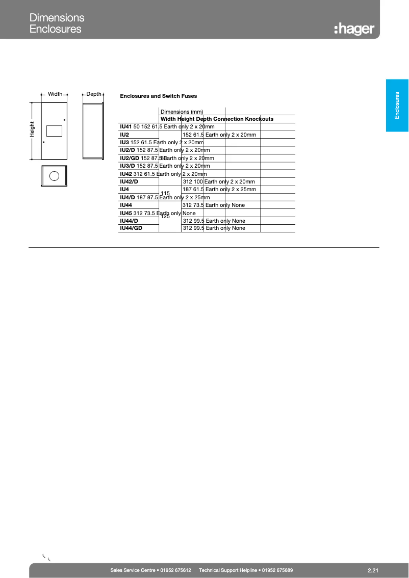 Page 1 of the manual User Manual Hager IU41