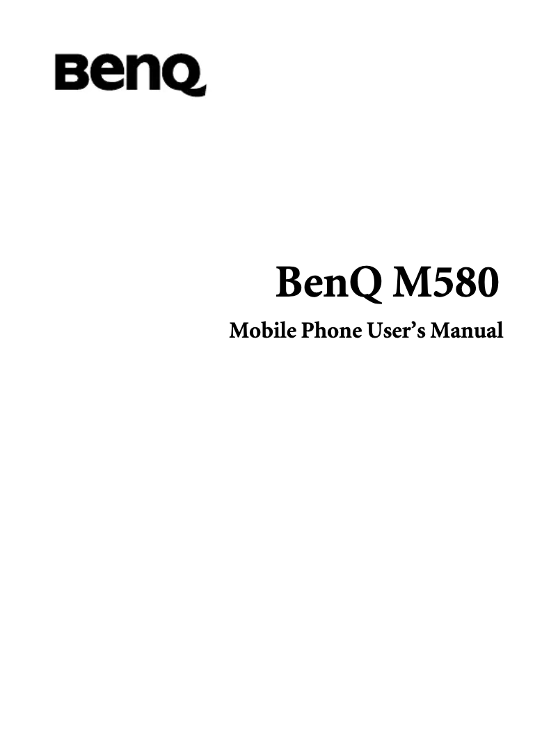 Page 1 de la notice Manuel utilisateur BenQ M580