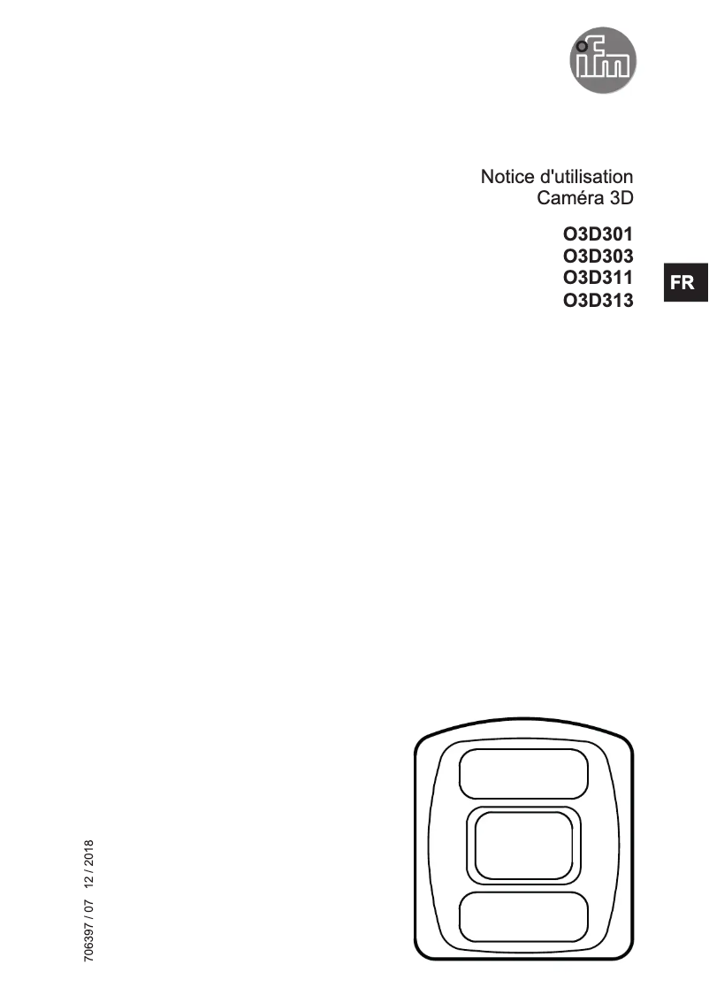 Page 1 of the manual User Manual IFM O3D303