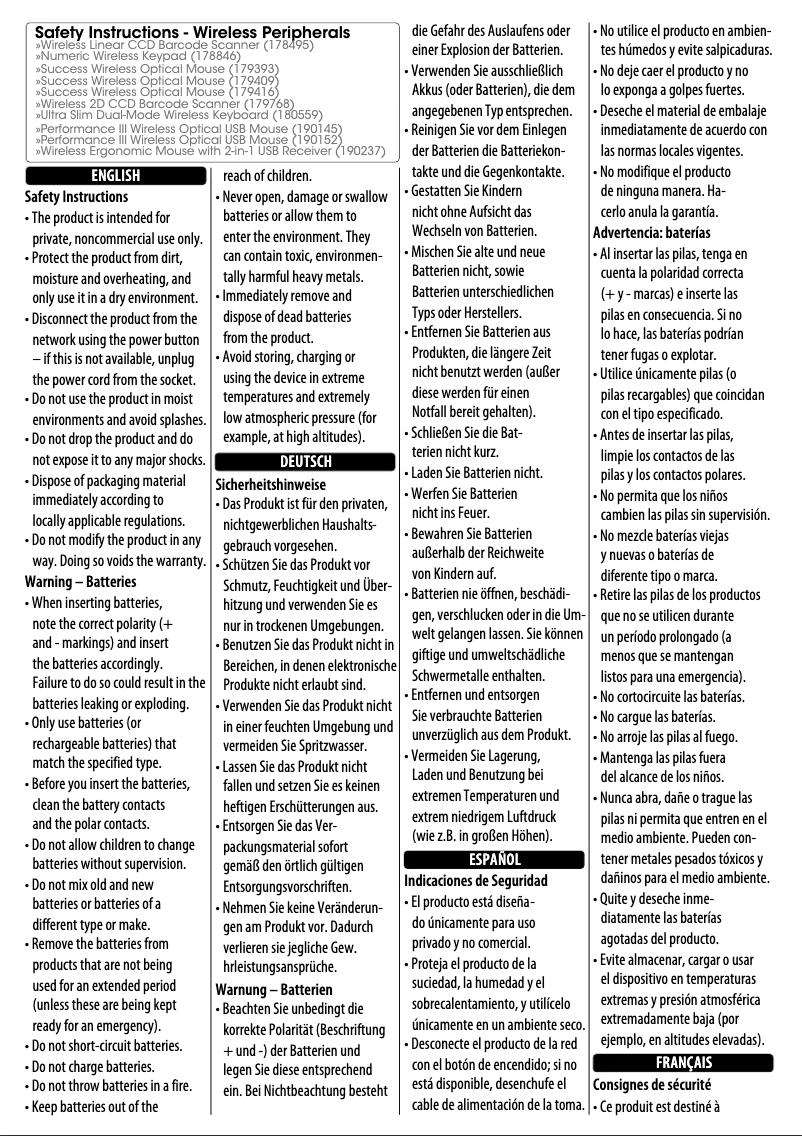 First page image of the manual for 180559