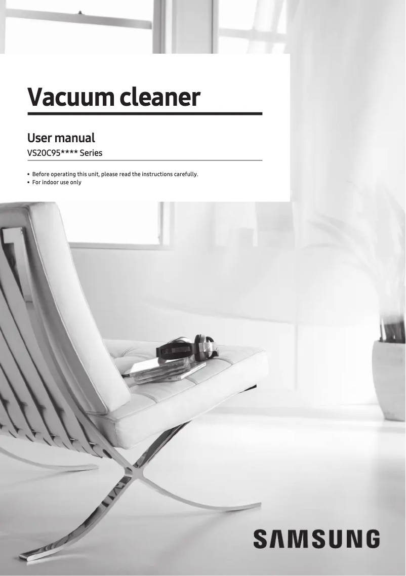 Page 1 of the manual User Manual Samsung VS20C954FTB