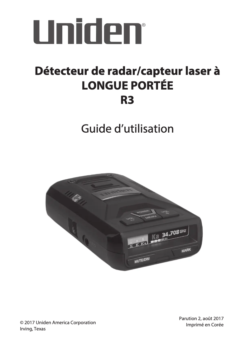 First page image of the manual for GRAN ALCANCE R3