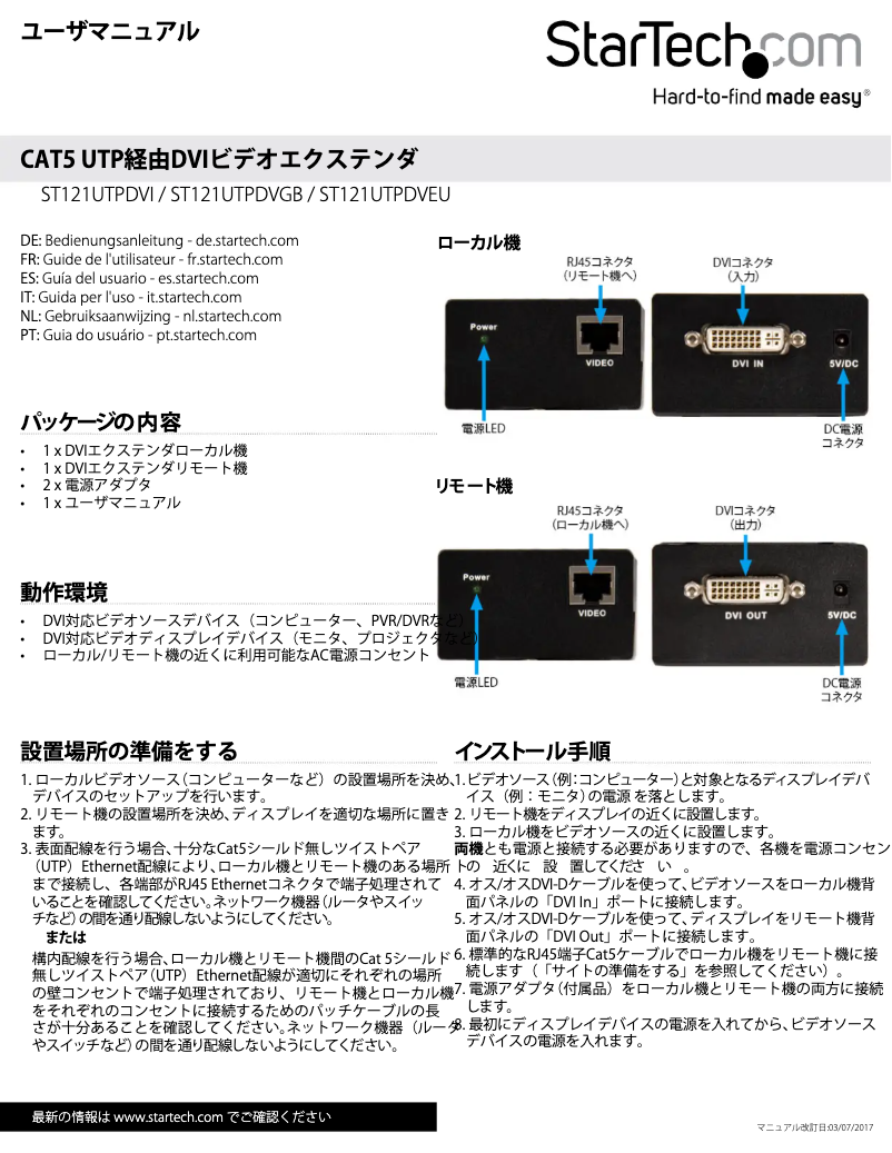 Image de la première page du manuel de l'appareil ST121UTPDVEU