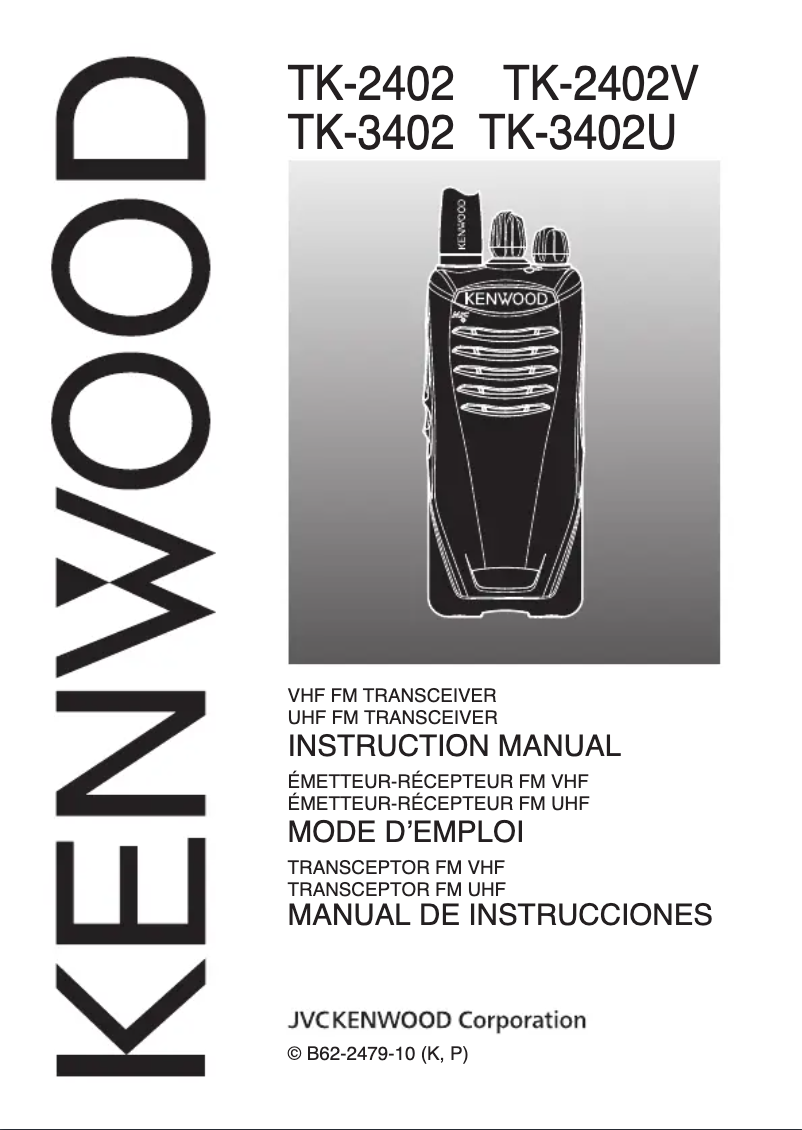 Page 1 de la notice Manuel utilisateur Kenwood TK-2402