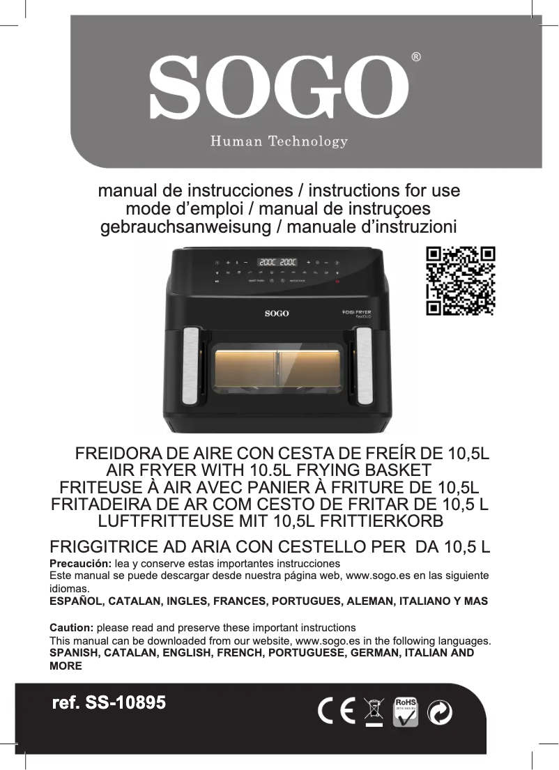 First page image of the manual for SS-10895