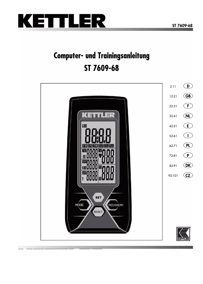 First page image of the manual for Racer 1