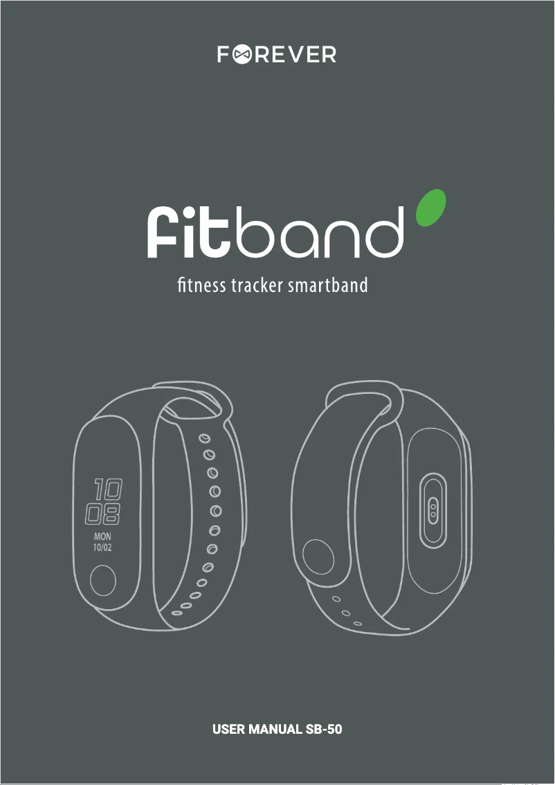 First page image of the manual for Fitband SB-50