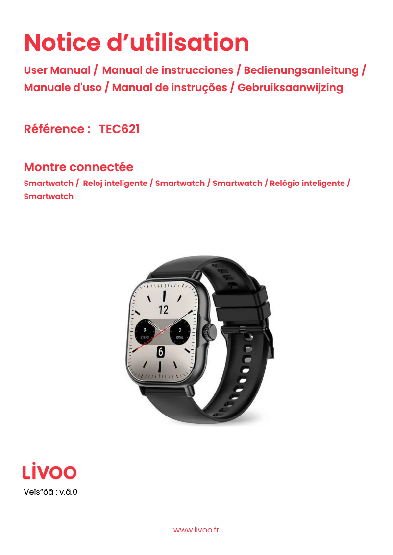 Page 1 of the manual User Manual Livoo TEC621