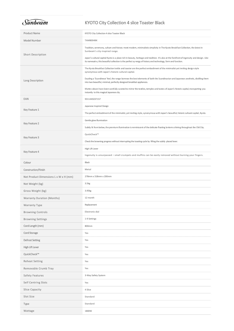 First page image of the manual for Kyoto City TAM8004