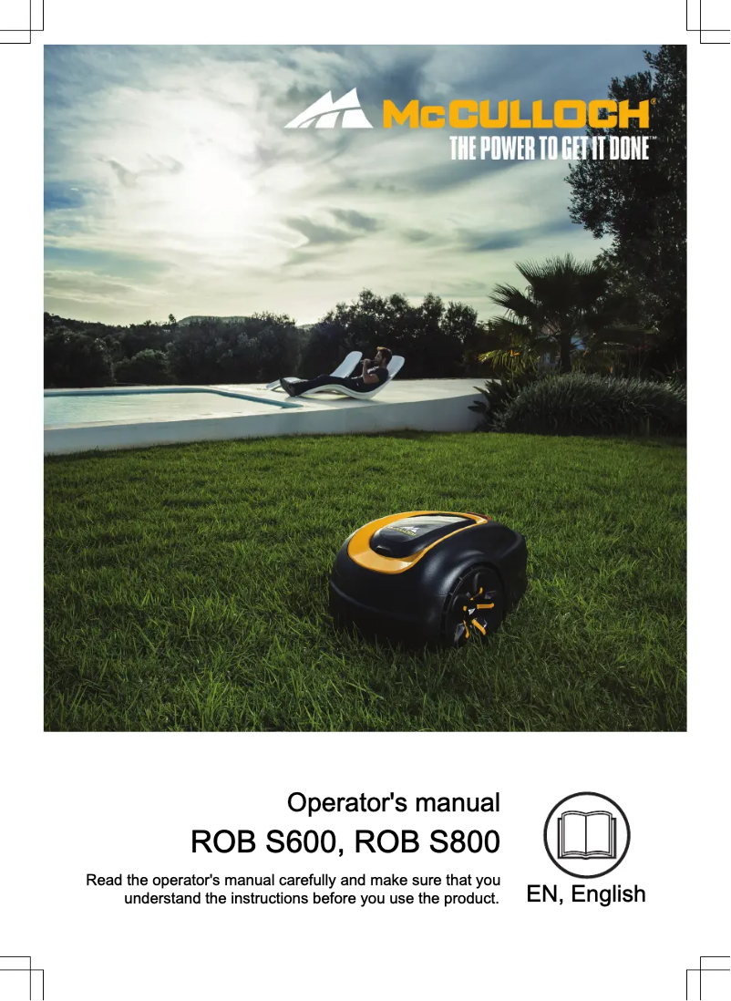 Page 1 of the manual User Manual McCulloch ROB S800