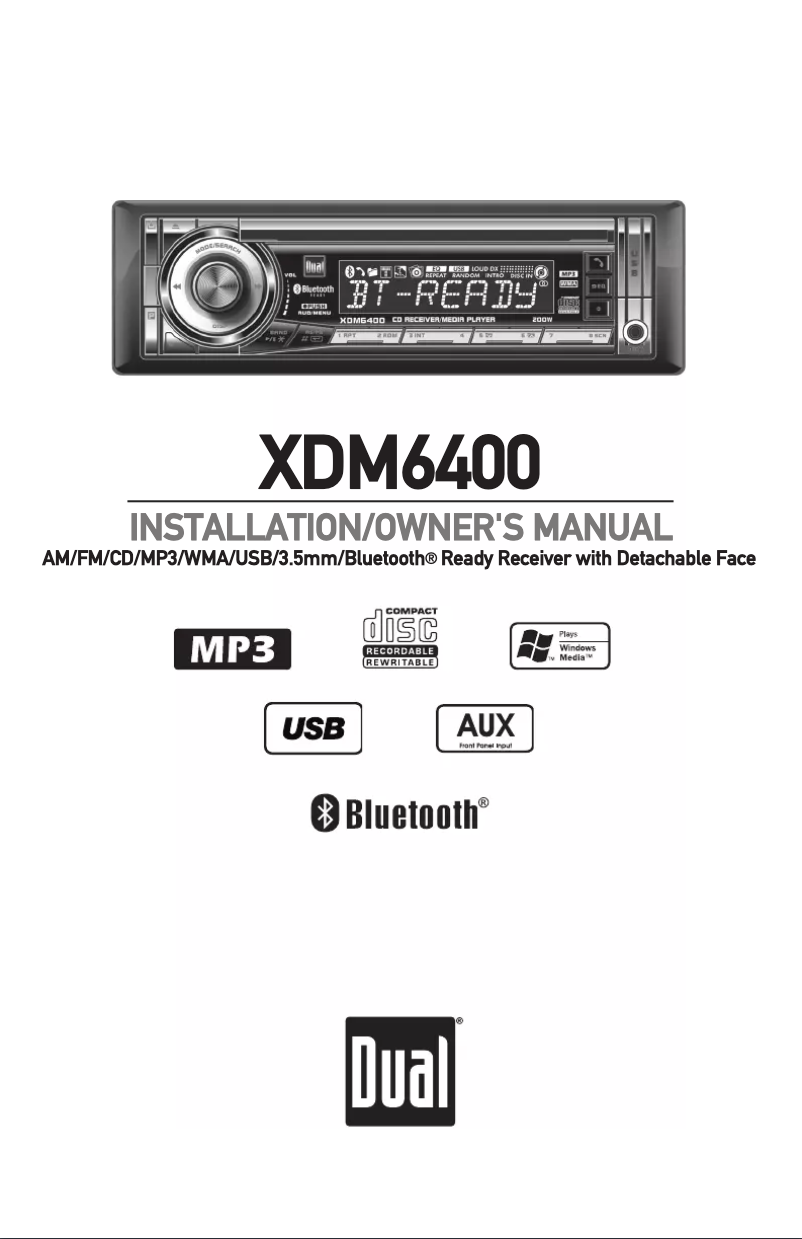 First page image of the manual for XDM6400