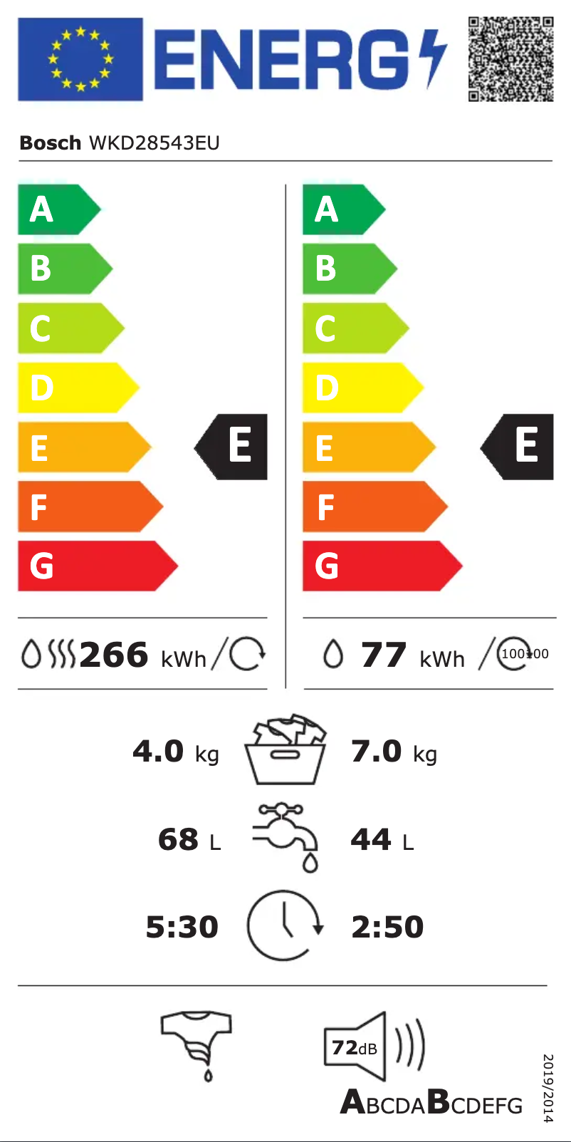 First page image of the manual for WKD28543EU