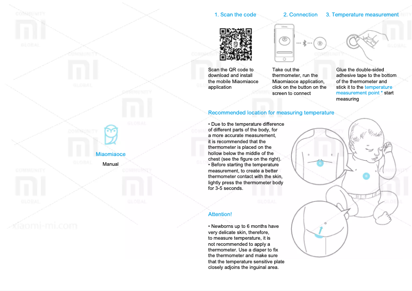 First page image of the manual for MiaoMiaoCe Smart Thermometer