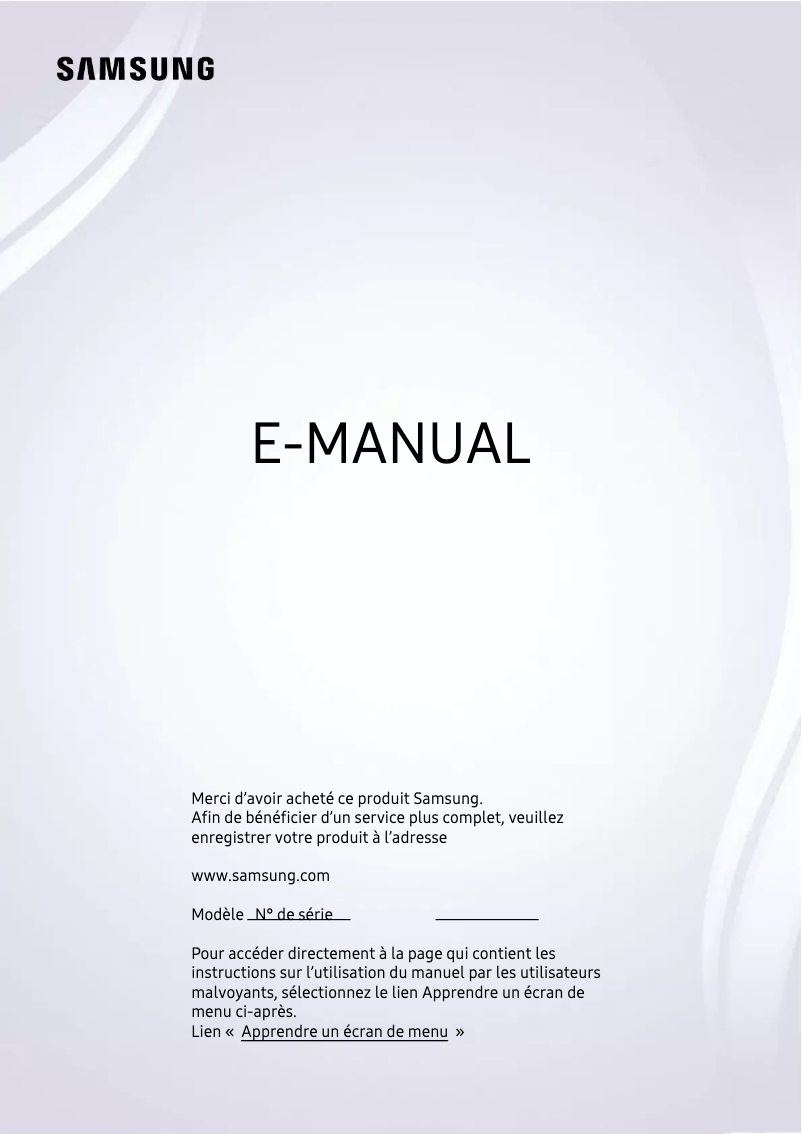 First page image of the manual for QA75QE1CAU