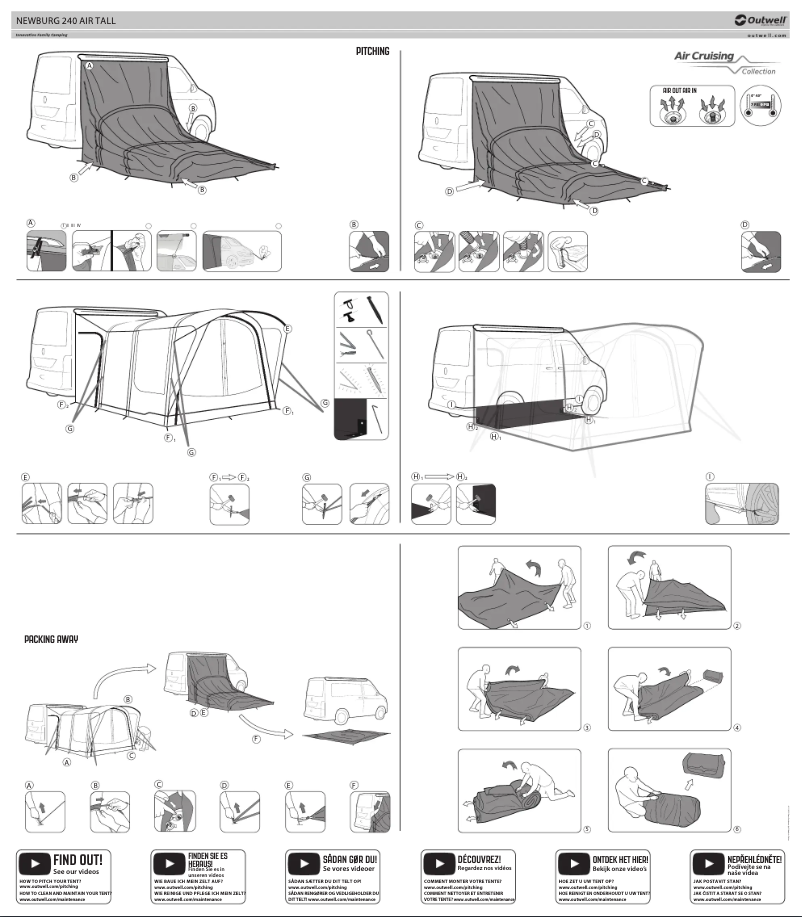 Page 1 of the manual Instruction Manual Outwell Newburg 240 Air Tall